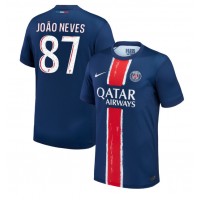 Moški Nogometni dresi Paris Saint-Germain Joao Neves #87 Domači 2024-25 Kratek Rokav